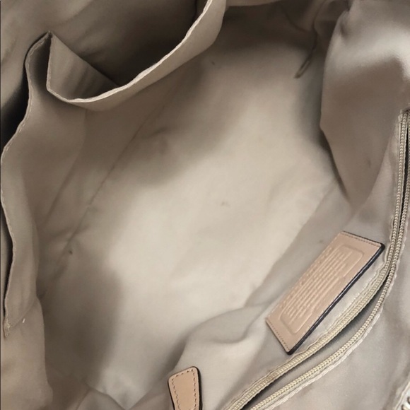 Coach light tan Dome Satchel Purse Handbag - Picture 8 of 8